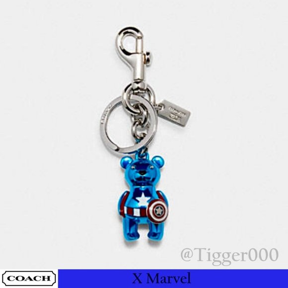 COACH X Marvel Captain America Metal Bag Charm - Picture 1 of 2
